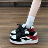 Breakj Fashion Lightning Small White Shoes Women's Board Shoes Dopamine Color Classic Academic Style Increased Platform Four