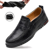 Brand Men Genuine Leather Shoes Luxury Casual Shoes Soft Men Loafers Breathable Slip On Driving Men Shoes Plus Size