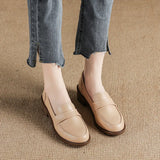 Woman Thick Low Heels Oxfords Shoes Round Toe Flats Loafers Femmes Sneakers All Match Creepers Ladies Platform