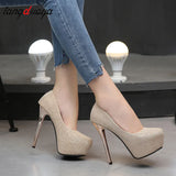 stiletto women's shoes 14cm high heels fashion super high heel shoes platform sexy pump high heels bridal shoes