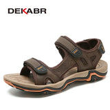 High Quality Summer Men Sandals Real Leather NonSplit Soft Comfortable Men Shoes New Fashion Men Casual Shoes Size