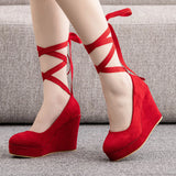 Breakj Cm Women's Shoes Round Head Waterproof Table Slope Single Shoes Roman Strapped Slope Single Shoes Spring And Autumn Single Shoes Women's Thick-Soled