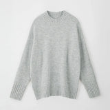 Women Elegant Solid Color Sweaters Basic O Neck Batwing Long Sleeve Knitted Tops Female Autumn Winter Fashion Jumper