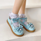 Kawaii Shoes Lolita Girls flats LoliShoes Cosplay Sweet tea party Mandarin duck shoes Cos Girl Cream Bubbles zapatos