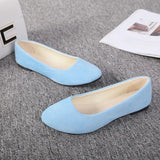 Flat Shoes Trend Simple Sweet Classic Candy Colors New Autumn Summer Casual Flock Flats Boat Cute Girls Flats Office
