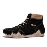 Winter Men Boots Fashion Handmade Casual Motorcycle Boots Luxury Brand Leather High Top Shoes For Men Botas Hombre Big