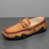 o'clock Classic Men Casual Loafers Autumn Anti-skid Male Flats Shoes Soft Breathable Slip-on Footwear Stylish
