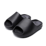 Summer Men Slippers Slides Rosy Beige Thick Sole Candy Color Men's Women's Slippers Beach Slides Sandals Flip Flops