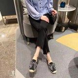 for Women 2024 Flats Sport Sneakers Woman Espadrilles Casual Barefoot Cute Comfortable Bowknot Rhinestones Loafers Slip