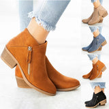 Women Ankle Boots Dropshipping Autumn Low Heels Leopard Boots Platform Sexy Ladies Khaki Pumps Boots Shoes 2021 New