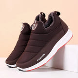 Boots For Women 2021 Warm Plush Fur Ankle Boots Winter Female Slip On Flat Casual Shoes Plus Velvet Waterproof Women