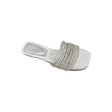 Breakj One-Word Slippers Women Summer Outside Wearing Lazy Water Drill With Low-Heeled Toe Cool Drag High