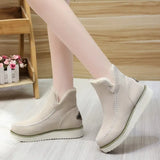 Breakj Short Boots Casual Women's Boots Autumn And Winter Thick Snow Boots Thick Shoes 40-43 Large