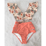Bikini2025 New Lotus Edge Bikini Split Swimsuit Sexy High