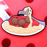 Food Style Shoe Decoration Cute Braised Noodle Pizza Pie Shoe Accessories Croc Charms for Sandals Bracelets Jibz Kids