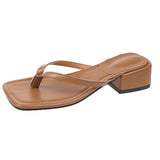 Breakj Cool Slippers Women 2025 Summer New Fashion Outside The Square Head And Anti-Slip Beach