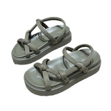 Breakj African Knotted Sandals Women's Platform Toe Sandals Summer Beach Sandals Roman