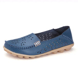 Flats Breathable Female Shoes Summer 2021 New Arrival Genuine Leather Flats Woman Leather Loafers Mom Casual