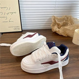 Breakj Fashion Lightning Small White Shoes Women's Board Shoes Dopamine Color Classic Academic Style Increased Platform Four