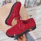 Casual Soft-Soled Sneakers 2025 New Comfortable Flat Bottom With Solid-Colored Mom Single