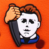 Shoe Buckle Charms PVC Scary Clown Skeleton Chainsaw Luminous Shoes Decorations fit Christmas Cosplay Party Kids
