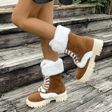 Breakj Autumn And Winter Hair To Keep Warm Thick Bottom Boots Comfortable Round Head With Snow Boots