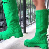 Luxury New Women Thick-soled Thick-heeled Warm Boots Women's Towel Cotton Boots Motorcycle Boots Chelsea