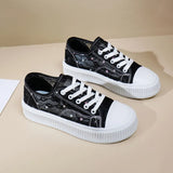 Breakj Summer New Korean Ins Breathable Small White Shoes Women's Hollow Out Casual Board Shoes Thick Platform Joker Loose Cake Shoes