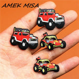 Off-Road Car Model Shoe Charm SUV Shoe Buckle Accessories Original Sandal Decorations fit Croc JIBZ Kid's Party