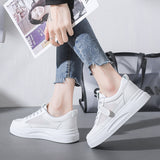 Breakj White Shoes Female 2024 Summer New Ins Korean Version Versatile Casual Hollow Out Mesh Breathable Bottom Women's Shoes