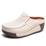 Breakj Summer Women's Leisure Comfortable Mother Cool Drag Fashion Rocking Shoes Thick-Soled Loose Cake Bun Half