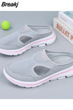 For Women Mesh Breathable Comfortable Flat Shoes Outdoor Lightweight Slip On Couple Shoes Walking Sport Sandals
