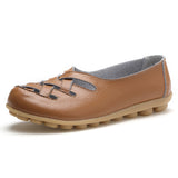 Women Sandals Summer Shoes 2020 New Female Fashion Split Leather Loafers Hollow Out Soft Bottom Nurse Working Flat