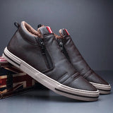 Casual Shoes Winter Warm Ankle Boots Fashion Man Snow Boots Outdoor Footwear Black Sneakers Men's Leather botas