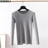 clothes Knitted woman sweaters Pullovers spring Autumn Basic women's jumper Slim women's sweater cheap pull long