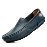 Men Casual Shoes Luxury Brand Genuine Leather Mens Loafers Moccasins Soft Breathable Slip on Boat Shoes Plus Size