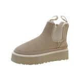 Breakj Integrated Snow Boots Mini Short-Bodi Thick Bottom Heightening Women's Winter 2025 New Velvet Thick Cotton Shoes Snow