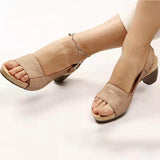 Breakj Women's Large Size 2025 Spring And Summer New Fish Mouth Beach Coarse Buckle With High Heel Women's