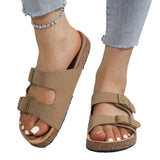 Breakj Women's Spring And Summer New Women's Cool Slippers Big Size With Lazy One-Legged Thick Beach Shoes