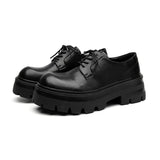 Breakj Shoes Male Business Dress Big Head Senior Sense British Wind Thick Sole Increased Wedding Groom Derby Shoes