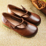 Breakj Women's Soft Soled Ballet Shoes Fashion Casual Round Toe Single Shoes Women's Mary Jane Shoes Simple Flat Shoes Ladies