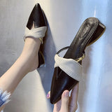 elegant Heels Summer women's Shoes Woman Sandals leisure slippers comfortable Open toe Slip-On