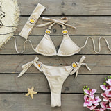 Three-Point Strap Bikini Split Swimsuit Woman 2025 New Multi-Color Bikini