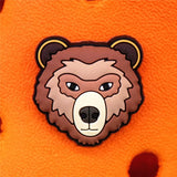 1pcs Animals PVC Shoe Charms Decorations Pins Tiger Leopard Bull Bear Dog Designer Shoes Buckle Accessories Croc
