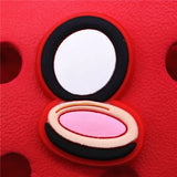 1pcs Cosmetics Shoe Charms Foundation Box Mirror Perfume Shoes Accessories Decoration Fit Croc Jibz Kids Gifts