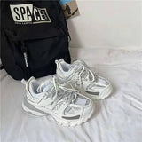 Brand Design Women Sneakers Cute Pink Chunky Shoes Ladies Breathable Mesh Trainers Women's Light White Sport