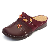 Breakj 2023 Summer Women's Shoes Large Size Sandals Flower Wedge Women's