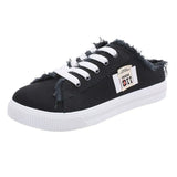 Breakj Shoes New Women's Spring Small White Shoes Flat Shoes Lazy Shoes One Foot Pedal Half A