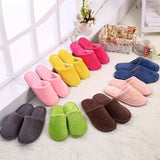 Women Wool House Slippers Warm Soft Flat Shoes Home Indoor Footwear Candy Color Autumn Winter Fashion 2021 Shoe Plus Size