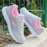 Spring and Autumn Ladies Daily Women's Shoes Casual Sports Korean Fashion Breathable Flat Bottom Running Light Travel